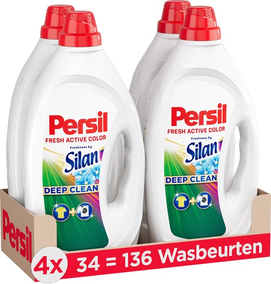 Persil Freshness By Silan Deep Clean - Vloeibaar Wasmiddel -  Voordeelverpakking - 4 x... | bol