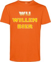 T-shirt On veut de la bière | Fête du Roi | chemise orange | Vêtement pour fête du roi | Orange | taille L.