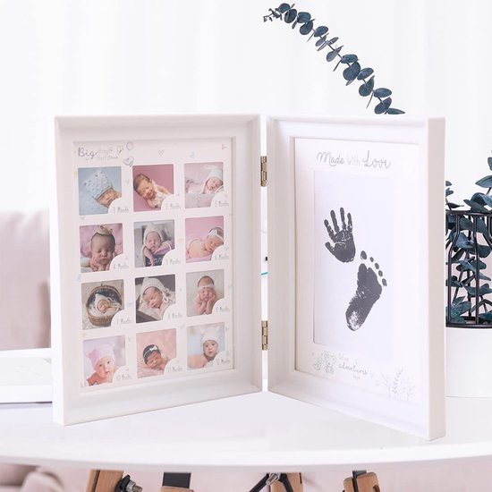 Set de cadres photo bébé \ affiches pour chambre d'enfant - Kit main et  empreinte de