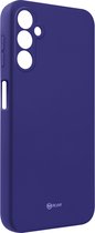 Hoes geschikt voor Samsung A14 4G/5G Zachte Matte SiliconenRoar Jelly paars