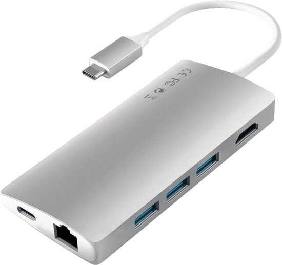 Satechi TYPEC MultiPort Adapter 4K Silver v2 bol