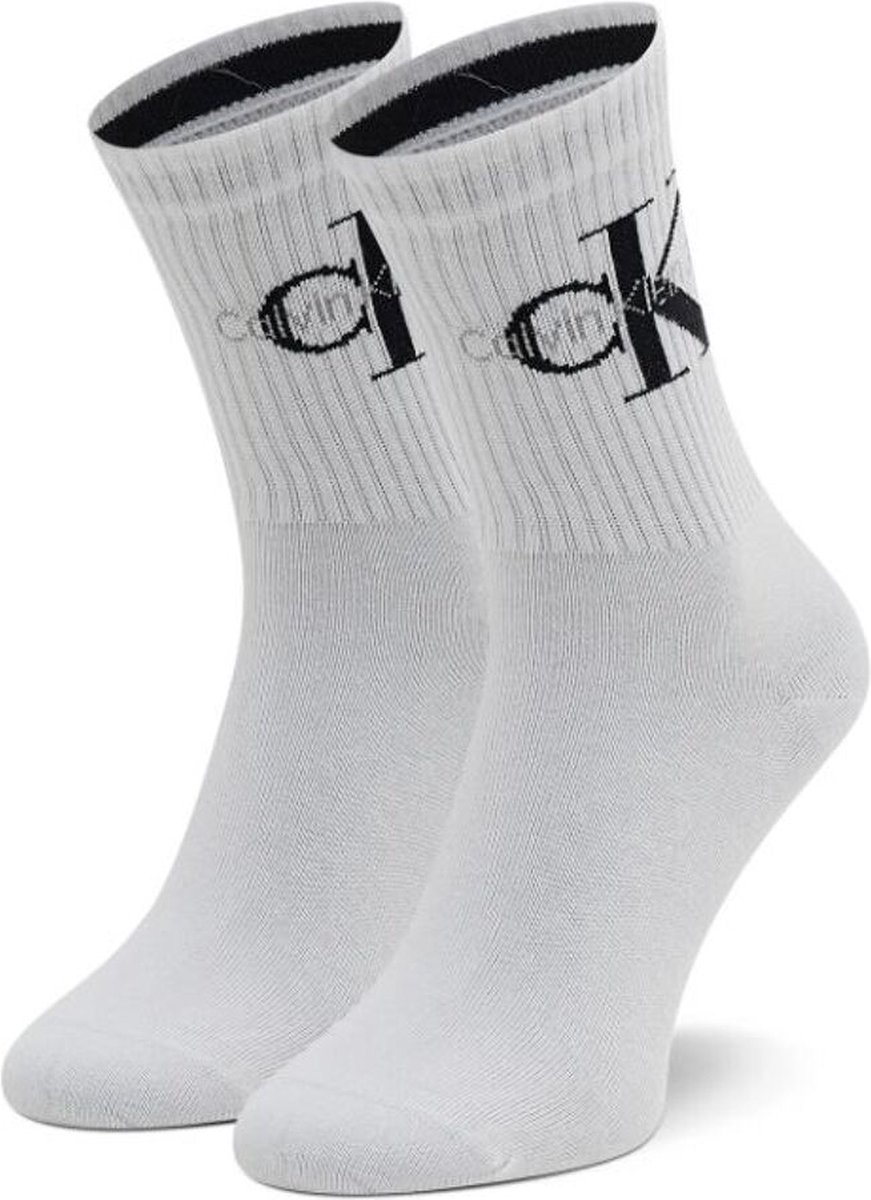 Calvin Klein Jeans Women Sock Rib (1-pack) - dames sokken - wit - Maat: ONE SIZE