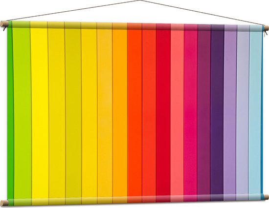 Textielposter - Strepen in Regenboog Kleur - 120x80 cm Foto op Textiel