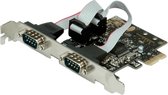 VALUE PCI-Express Kaart, Serieel RS232, D-Sub 9, 2 Poorts