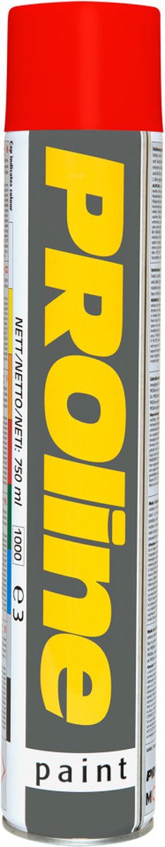 PROline-paint belijningsverf, rood, 750 ml