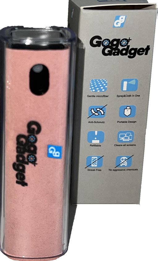 GoGoGadget Screen Cleaner 2in1 - Schermreiniger, Mobiel, Laptop, Tablet, Televisie - Roze - 