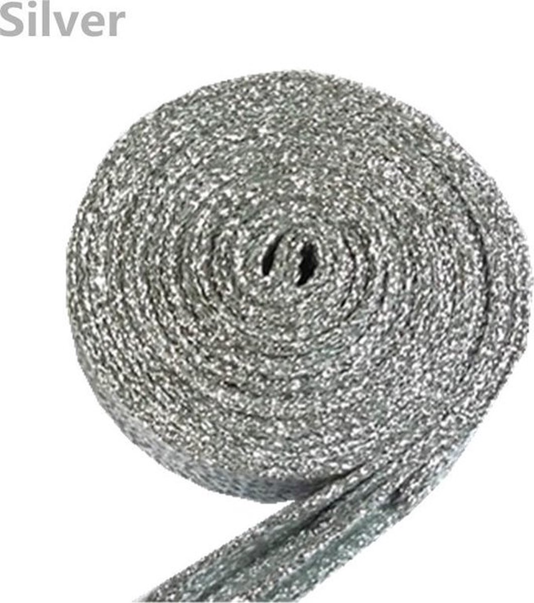 *** 2 paar Diamond Glitter Schoenveters - Plat - 110 cm - van Heble® ***