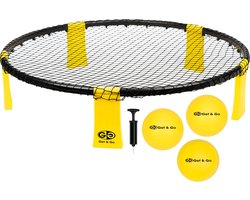 foto van Get & Go - Smash Ball Set met 3 Ballen + Pomp - Geel/Zwart