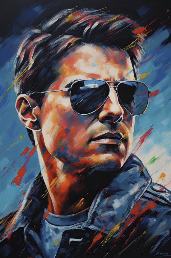 Film poster - Tom Cruise - Poster Top Gun - Portret Poster - Abstract