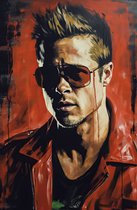 Movie Poster - Brad Pitt Poster - Fight Club - Tyler Durden - Portrait - Décoration murale - Vintage Poster - 51x71 - Convient pour l'encadrement