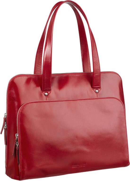 Leonhard Heyden Laptop Bag / Work Bag / Briefcase Ladies - Cambridge - 13 pouces - Cuir - Rouge