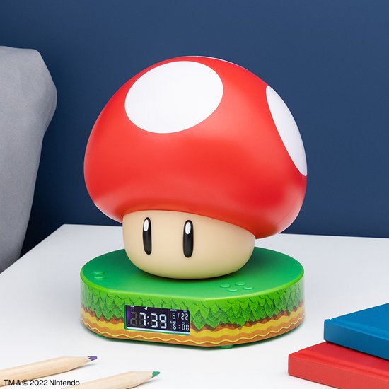Nintendo Super Mario Mushroom Réveil / Wekker avec câble USB