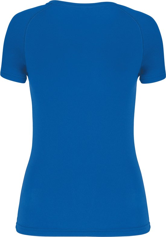 Damesportshirt 'Proact' met V-hals Aqua Blue - S