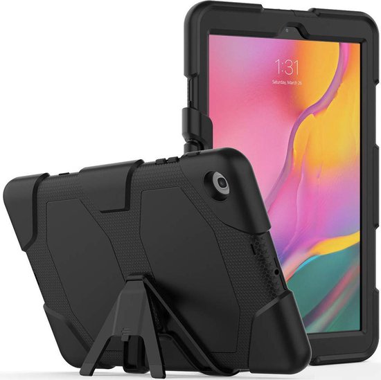 bedrag Chromatisch Jumping jack Samsung Galaxy Tab A 10.1 Hoes - 2019 - Ingebouwde Screenprotector -  Robuuste Armor... | bol.com