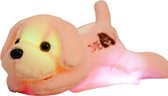 Le Cava Lichtgevende Knuffel Teddybeer Roze 35 cm - Schattige Roze Pluche Hond - Speelgoed en Decoratie voor Kinderen - Cadeau Knuffel 35 cm