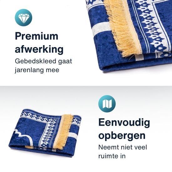 Moslim Gebedskleed Van Pluche - Zeer Comfortabel, Dik en Zacht Als Een