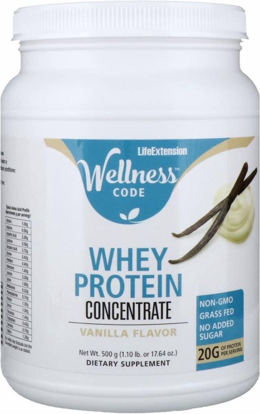 Wellness Code™ Whey Protein Concentrate, Vanilla Flavor, 500 Grams