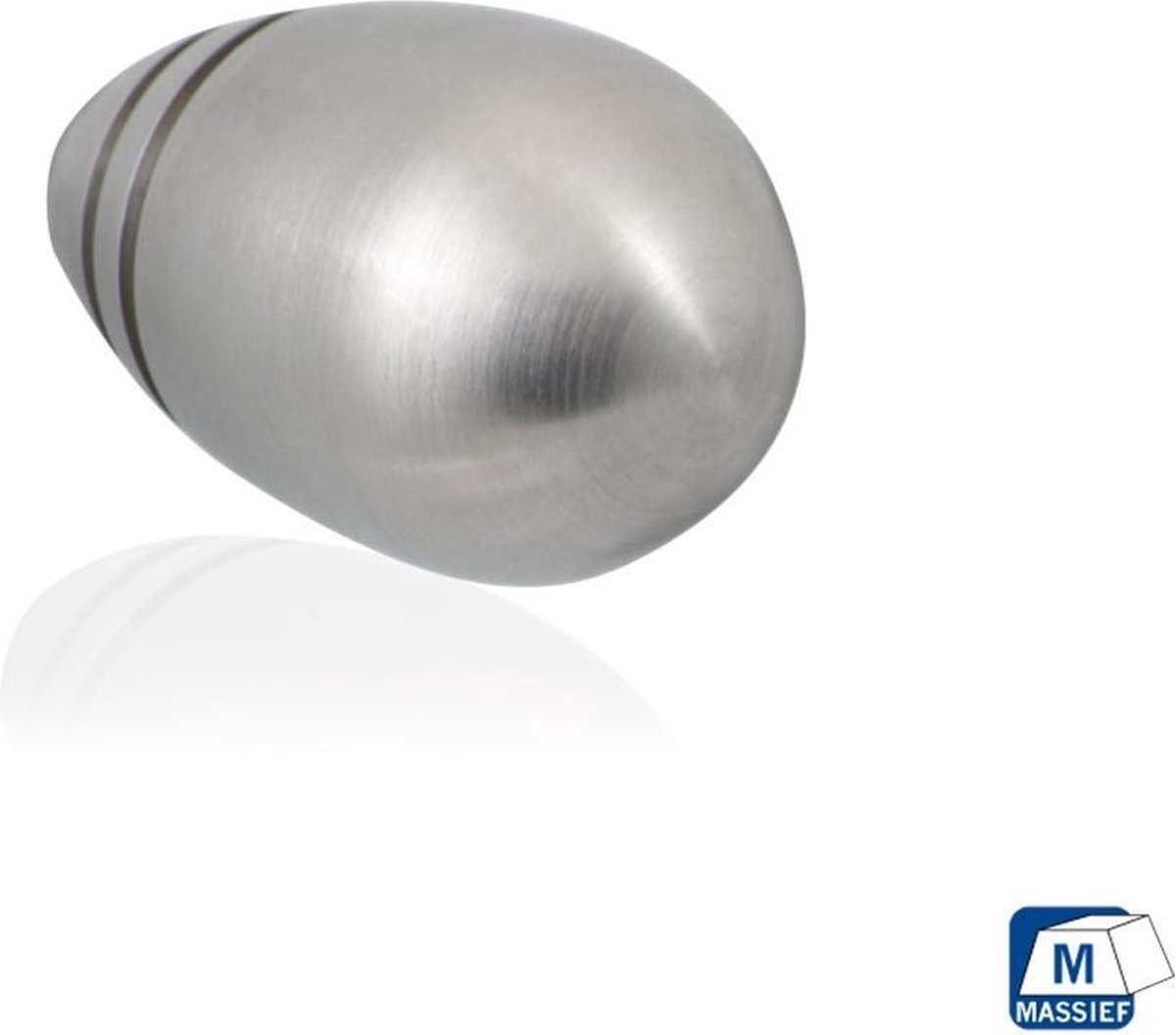 Meubelknop rond 30x49mm RVS