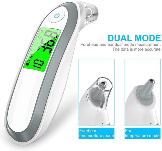 Trumed.® - medische voorhoofd - en oor thermometer - digitale infrarood thermometer voor koorts - Lichaam thermometer voor baby kinderen en volwassenen - TheBuddies