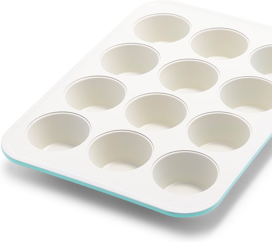 GreenLife Bakeware, 12cup Muffin Pan - Pink