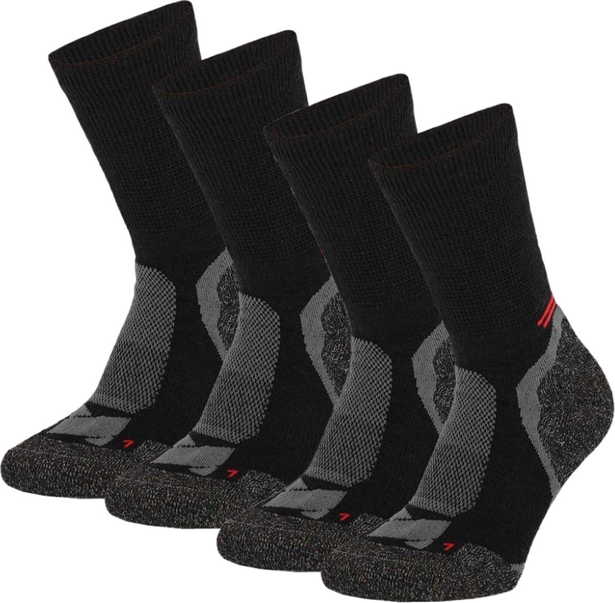 Xtreme hiking sokken – 4-PACK 35-38 Zwart
