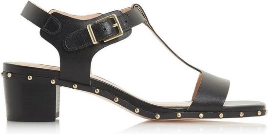 Dune Isadora Dames Sandalen - Black leather - Maat 41 | bol.com