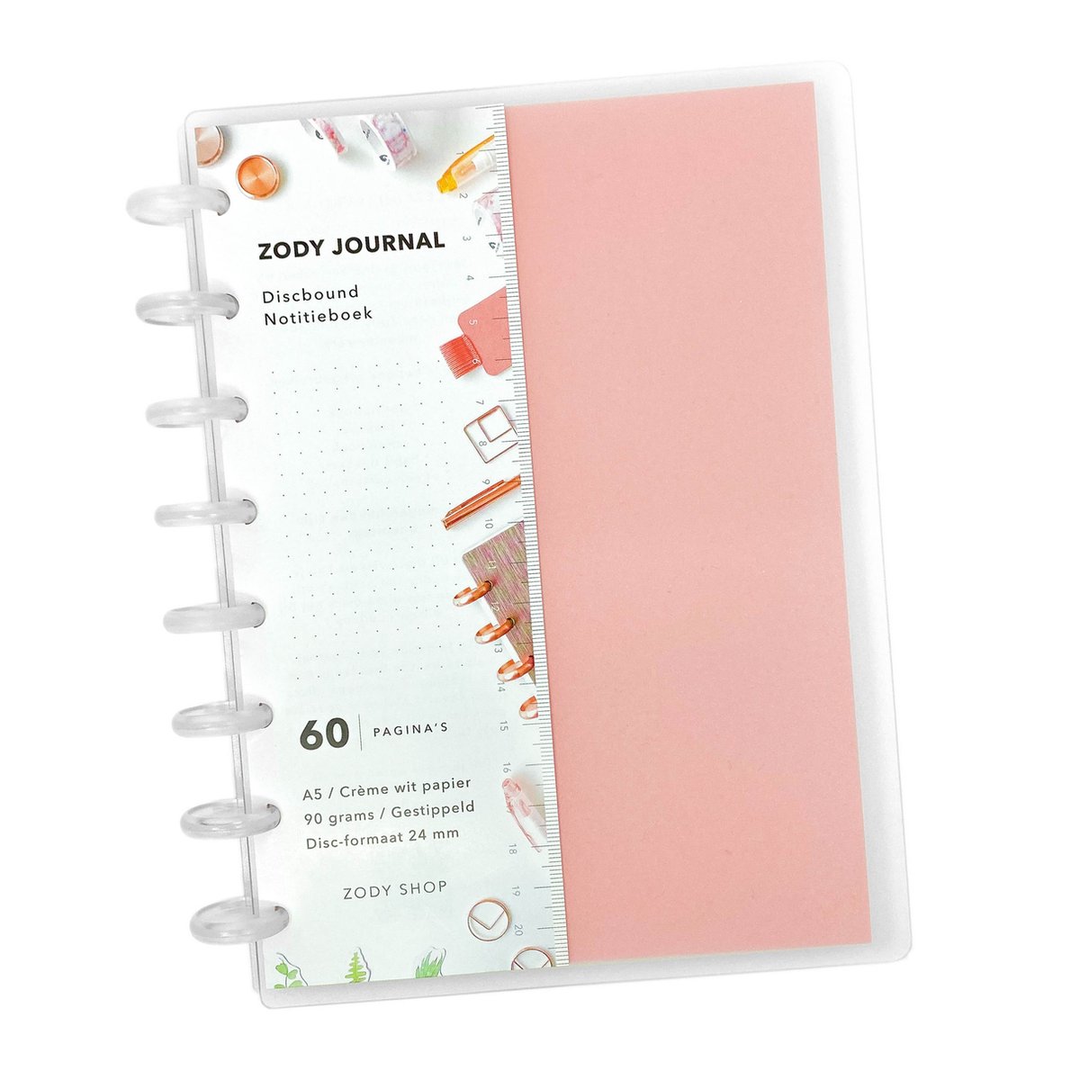 Zody Shop Bullet Journal - Roze - A5 Formaat - Notitieboek a5 - Bullet Journal voor volwassenen - Notitie boeken