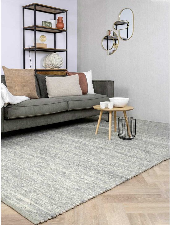 Tapis Festini en laine 140 cm x 200 cm Marco Grijs