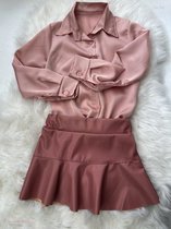 jupe - simili cuir - Pink - Taille 98 Cadeau de Noël Sinterklaas