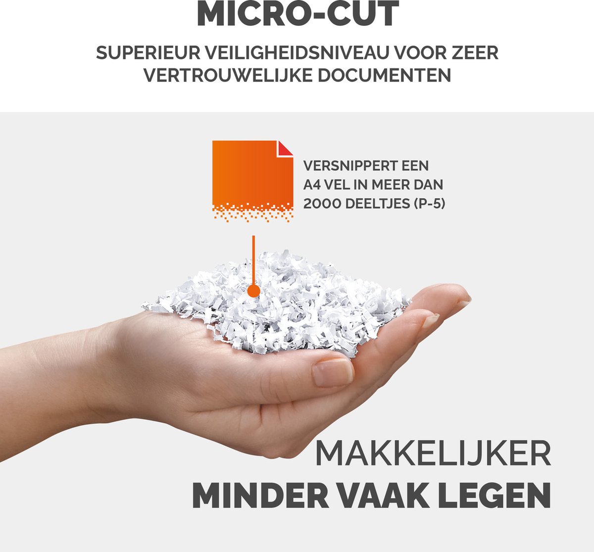 Fellowes LX201 Papiervernietiger / Papierversnipperaar – P‑5 Micro‑Cut – 12 vellen – Ook voor pasjes – 100% Jam Proof thumbnail 2