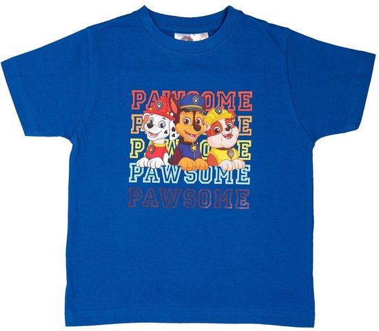 Paw Patrol T-Shirt - Korte Mouw - Blauw - Maat 98/104