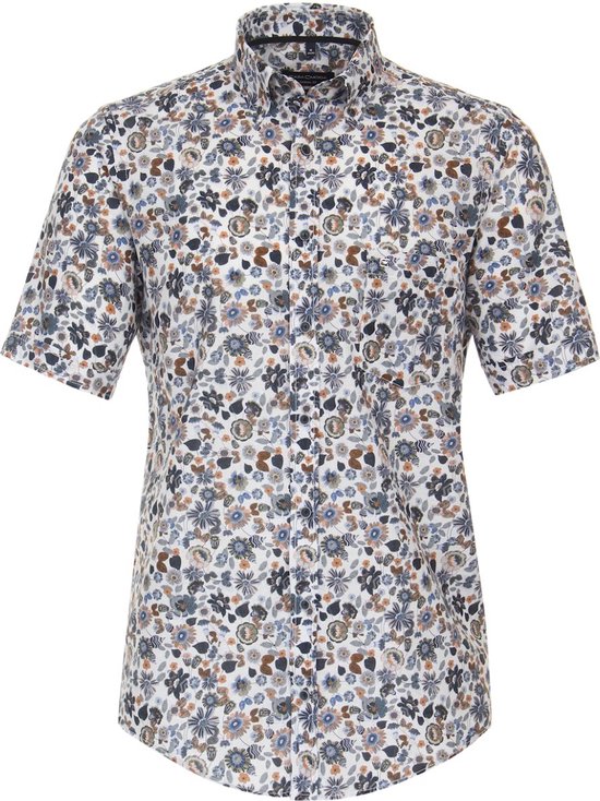 COOFANDY Hawaiiaans Overhemd Zomer Korte Mouwen vrije tijd Overhemd Linnen Overhemden Heren Strandshirt Wit XXL