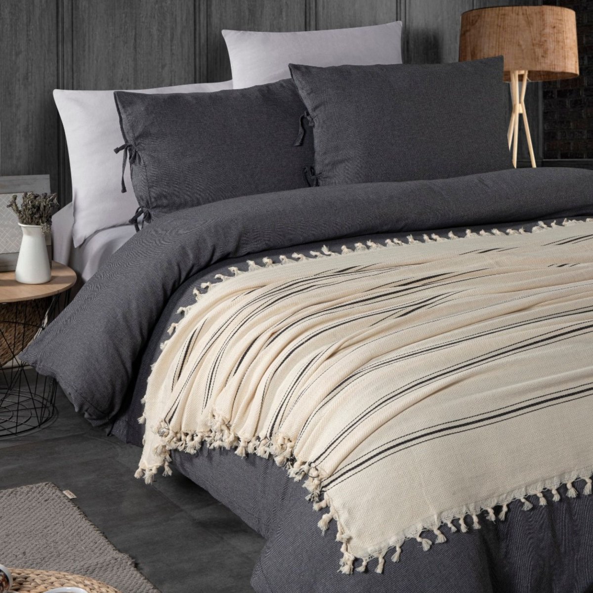 Trimita Daphne - 100% Katoenen Sprei - Fair Trade - Plaid - 200 x 240 cm