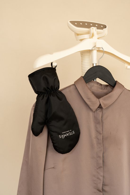 STEAMRS - Stoomhandschoen - Hittebestendige handschoen - Kledingstomer accessoire - Mini strijkplank - stoomhulp - Mouwstrijkhulp - Handschoen voor Kledingstomer - Zwart