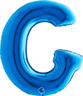 Folieballon 100cm letter G blauw