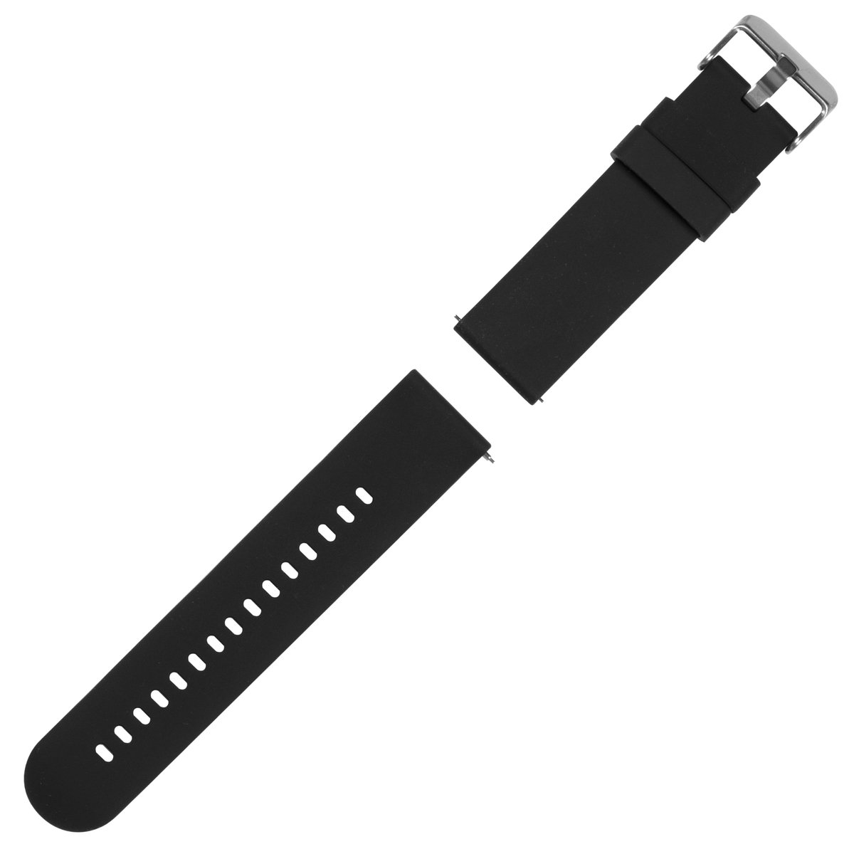 Nuvance - Horlogebandje - Horlogebandjes 22mm - Horlogebandjes Dames en Heren - Zwart