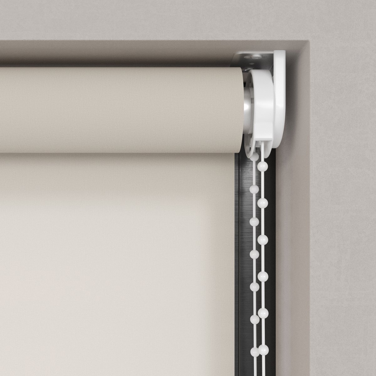 Dutchblinds Rolgordijn - lichtdoorlatend - Beige - 65x190cm - Raamdecoratie op maat