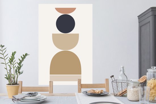 Stickers muraux - Sticker Foil - Cercle - Figures Géométriques - Abstrait - 80x120 cm - Film Adhésif - Stickers muraux Chambre Enfant - Papier Peint Auto Adhésif