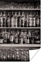 Posters vintage - Bar - Drank - Alcohol - Stilleven - Posters zwart wit - 120x180 cm - Muurposter - Poster