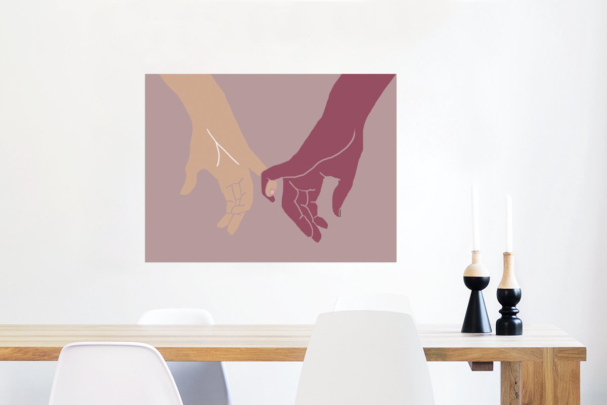 Poster Handen - Kleuren - Abstract - Kunst - 80x60 cm