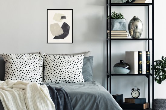 Cadre photo avec affiche - Abstrait - Formes - Pastel - Zwart - 30x40 cm - Cadre pour affiche