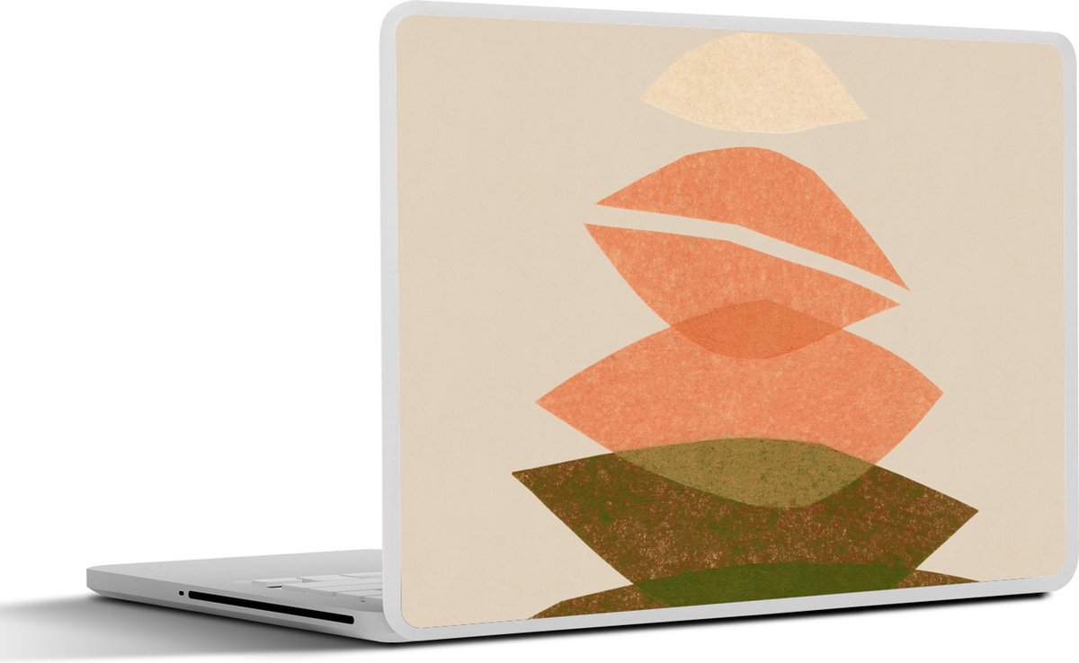 Laptop sticker - 10.1 inch - Vormen - Pastel - Kleuren - Abstract - 25x18cm - Laptopstickers - Laptop skin - Cover