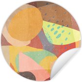 WallCircle - Muurstickers - Behangcirkel - Abstract - Kunst - Regenboog - Pastel - ⌀ 30 cm - Muurcirkel - Zelfklevend - Ronde Behangsticker