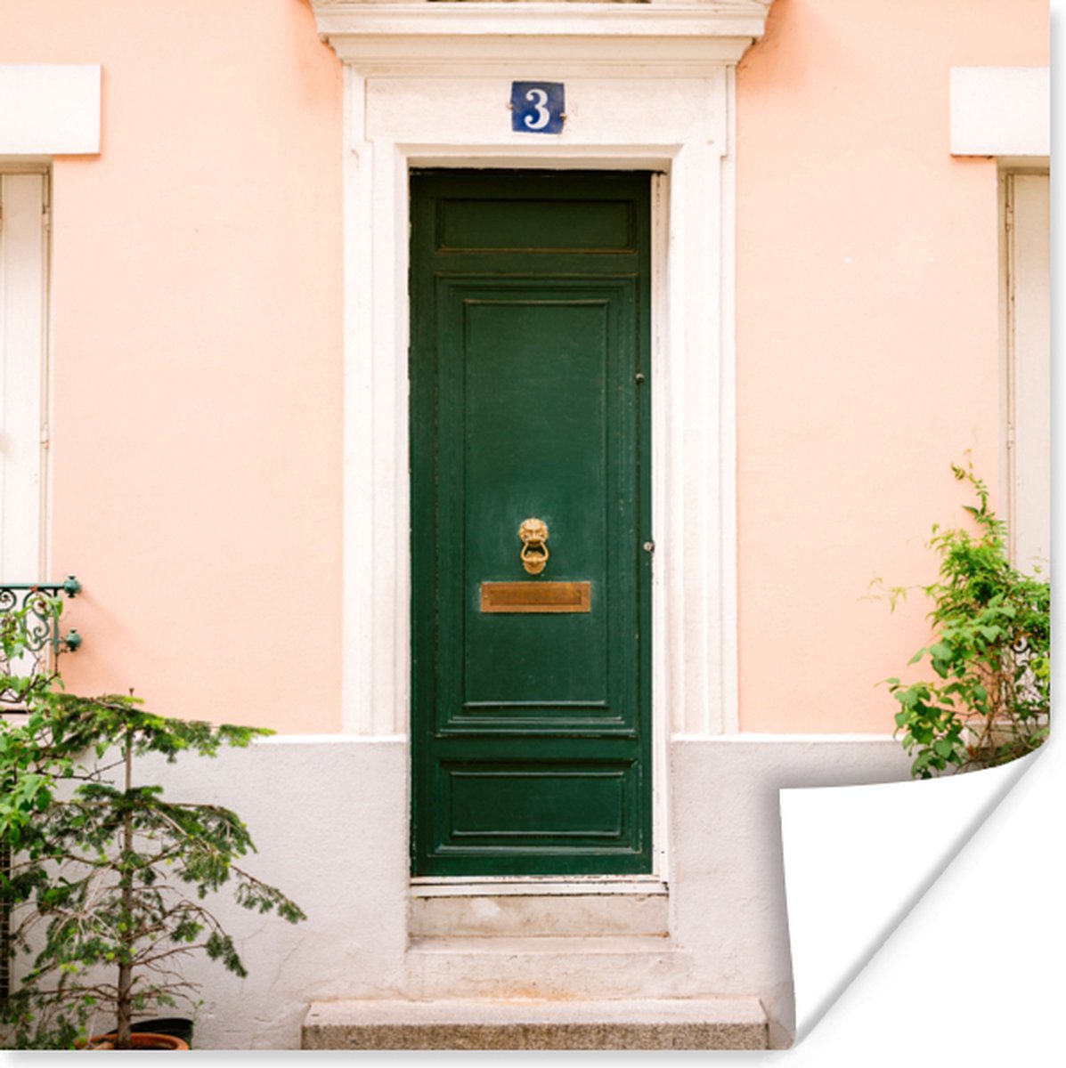 Parijs - Groen - Deur - Pastel - Architectuur