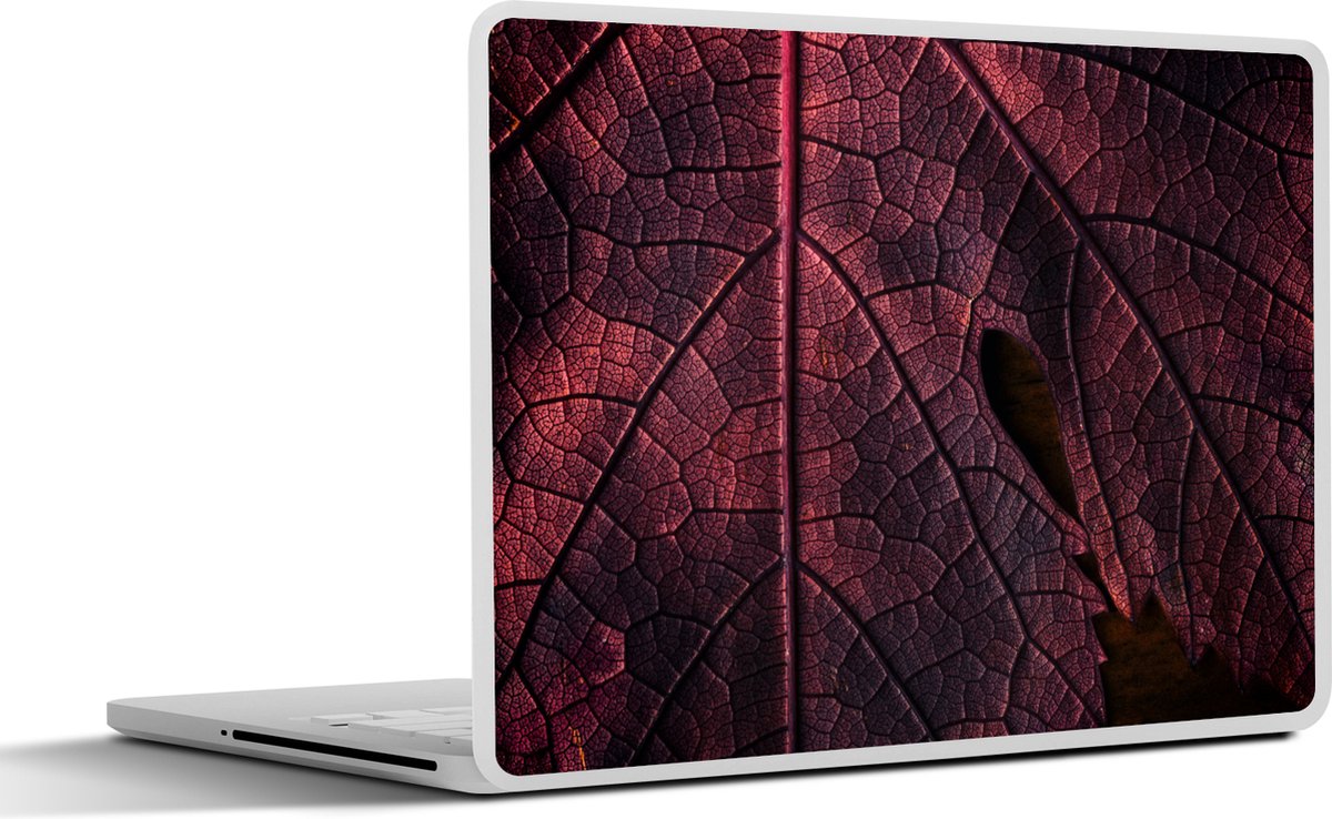 Laptop sticker - 11.6 inch - Abstract - Rood - Bladeren - Plant - 30x21cm - Laptopstickers - Laptop skin - Cover