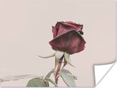 Poster Bloemen - Rood - Rozen - Groen - 40x30 cm