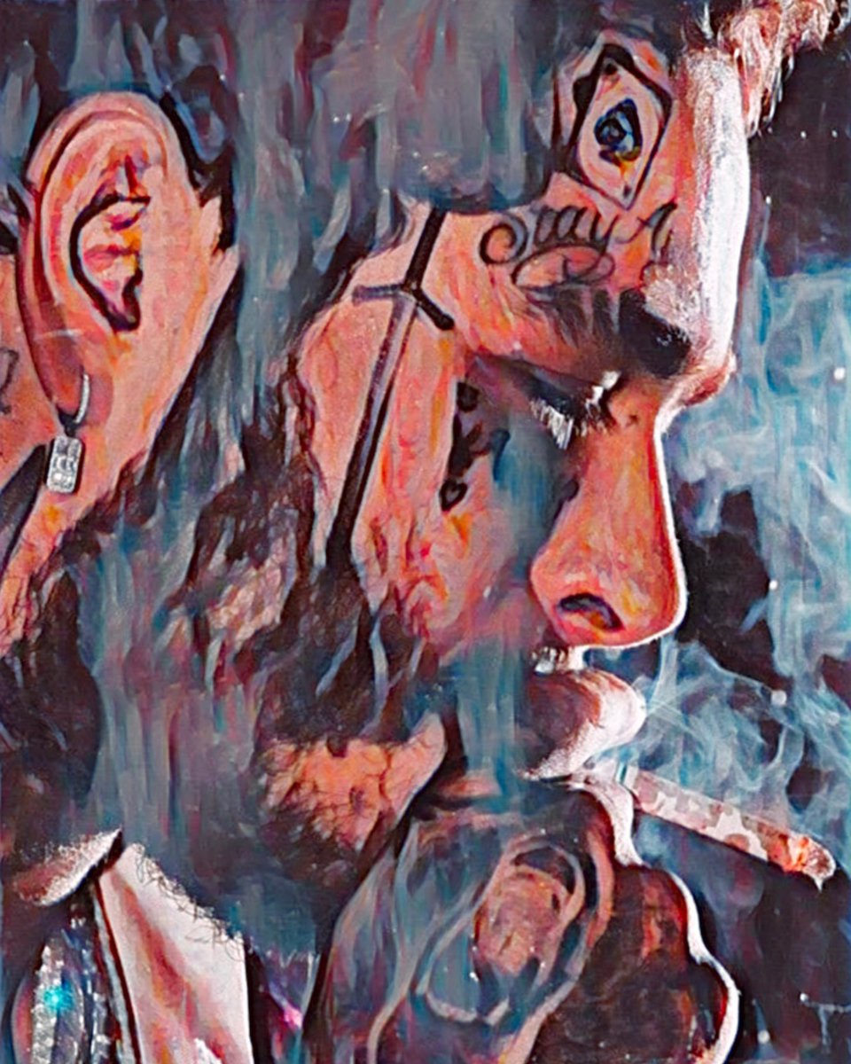 Passionforart.eu Post Malone - Poster - 40 x 50 cm Full colour