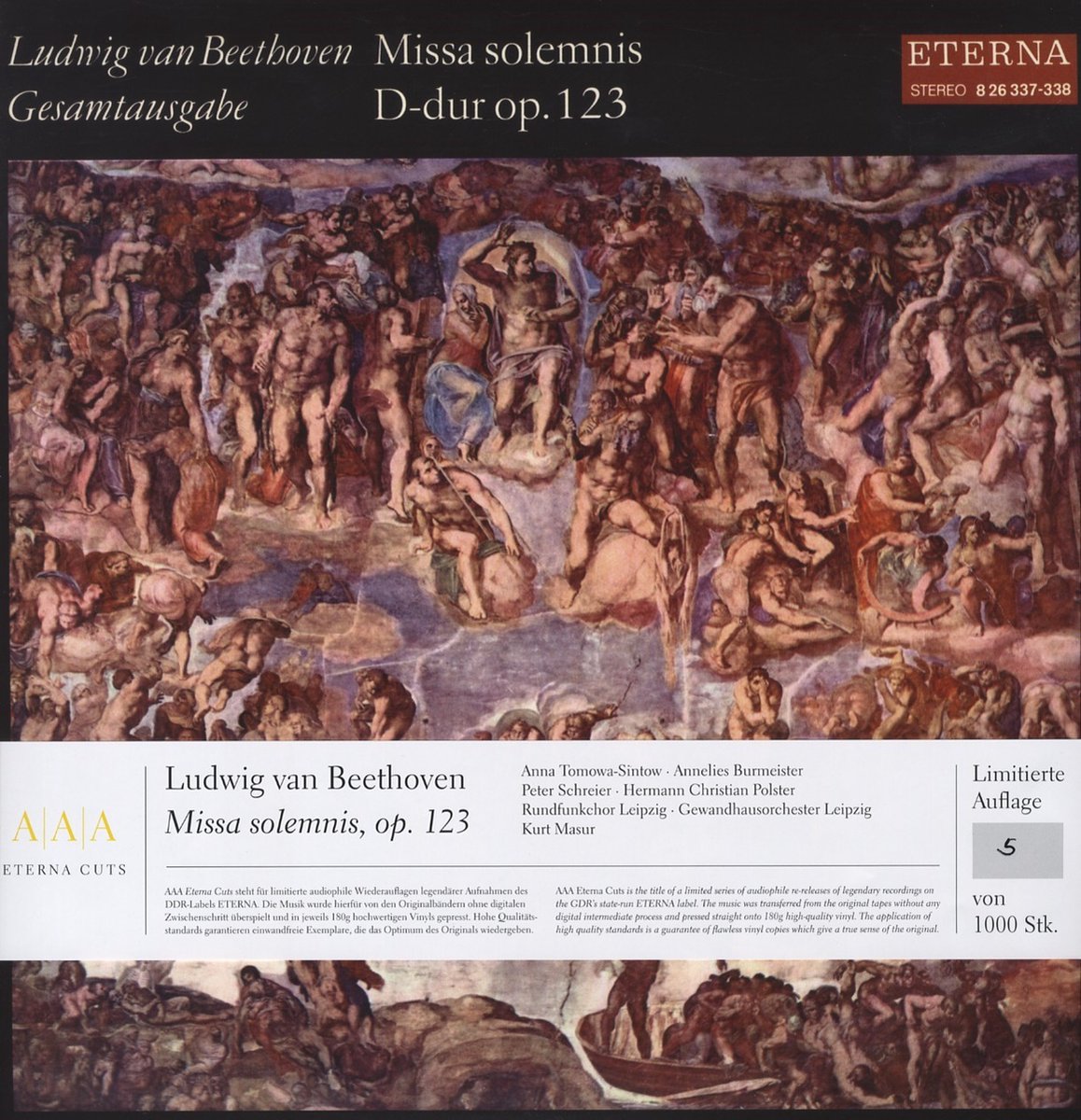 Anna Tomowa-Sintow & Annelies Burmeister - Beethoven: Missa Solemnis In D Major, Op. 123 (2 LP) (Limited Edition) (Remastered)