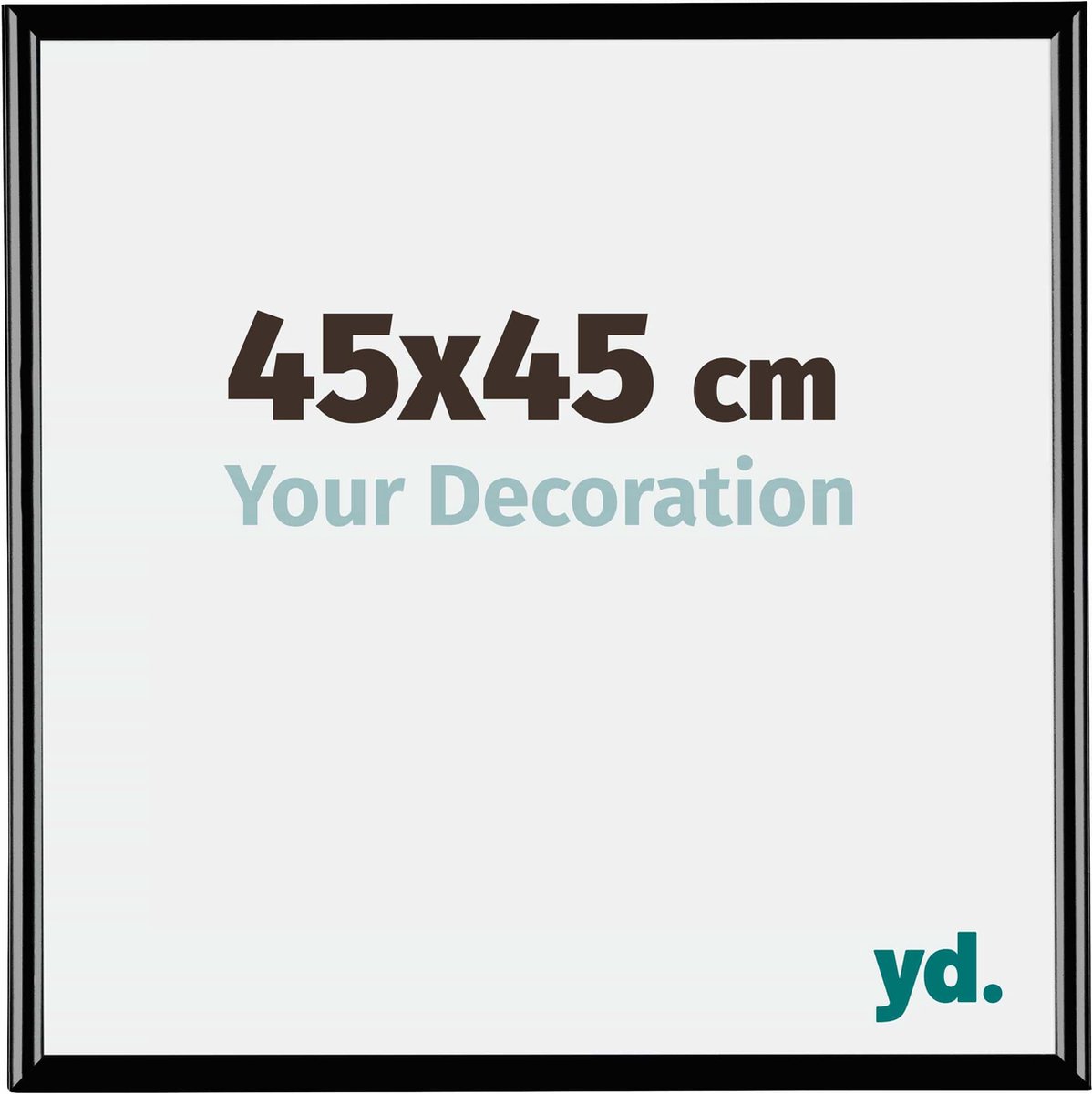 yd. Your Decoration - Fotolijst 45x45 cm - Kunststof - Zwart Hoogglans - Bordeaux