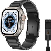 MY PROTECT - Luxe Metalen Titanium Bandje Geschikt Voor Apple Watch 38mm - 40mm - 41mm - Zwart